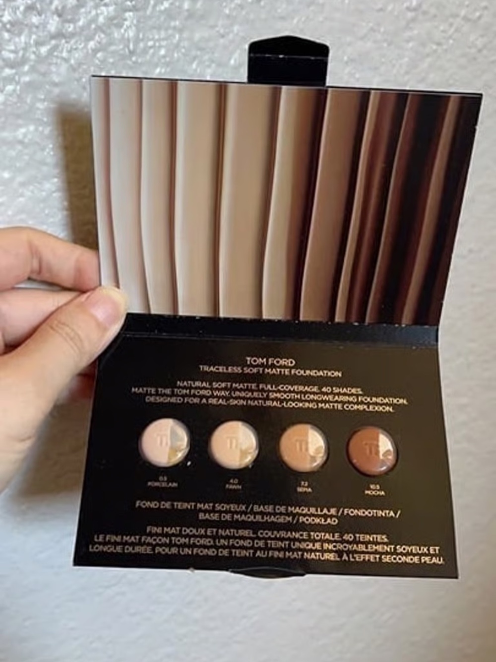 Tom Ford Traceless Soft Matte Foundation Sample Blister Card (4 Shades)